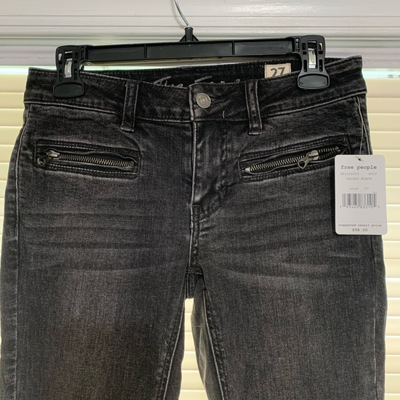 Free People Washed Out Black Jeans - Picture 3 of 5